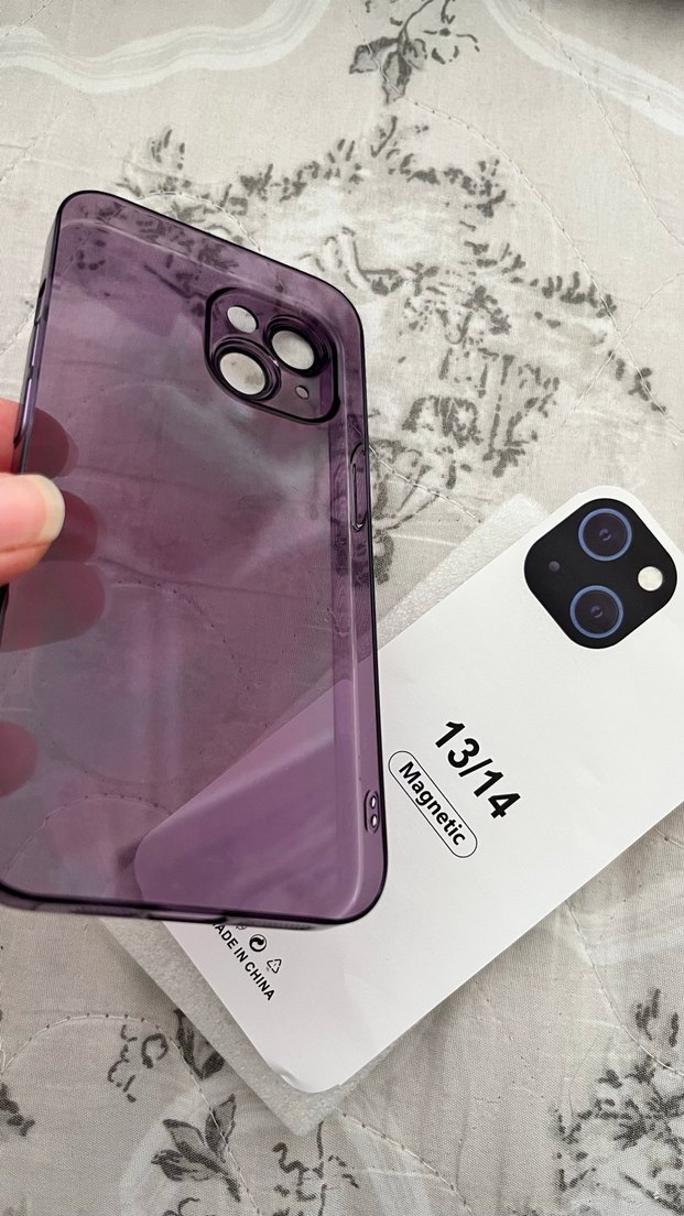 Mor Şeffaf Manyetik Telefon Kılıfı - Görsel 3