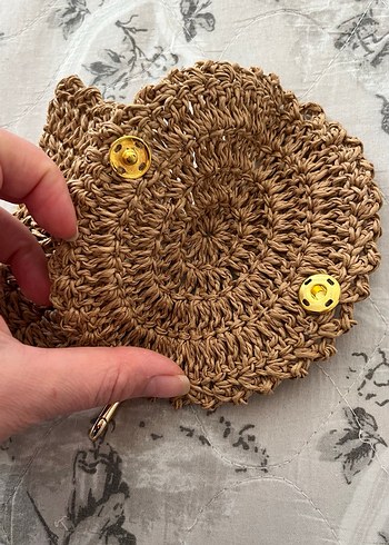 Çantaya Asılabilen Hasır El Örgüsü Gözlük Kılıfı - Görsel 2