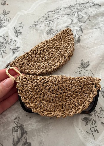 Çantaya Asılabilen Hasır El Örgüsü Gözlük Kılıfı - Görsel 5