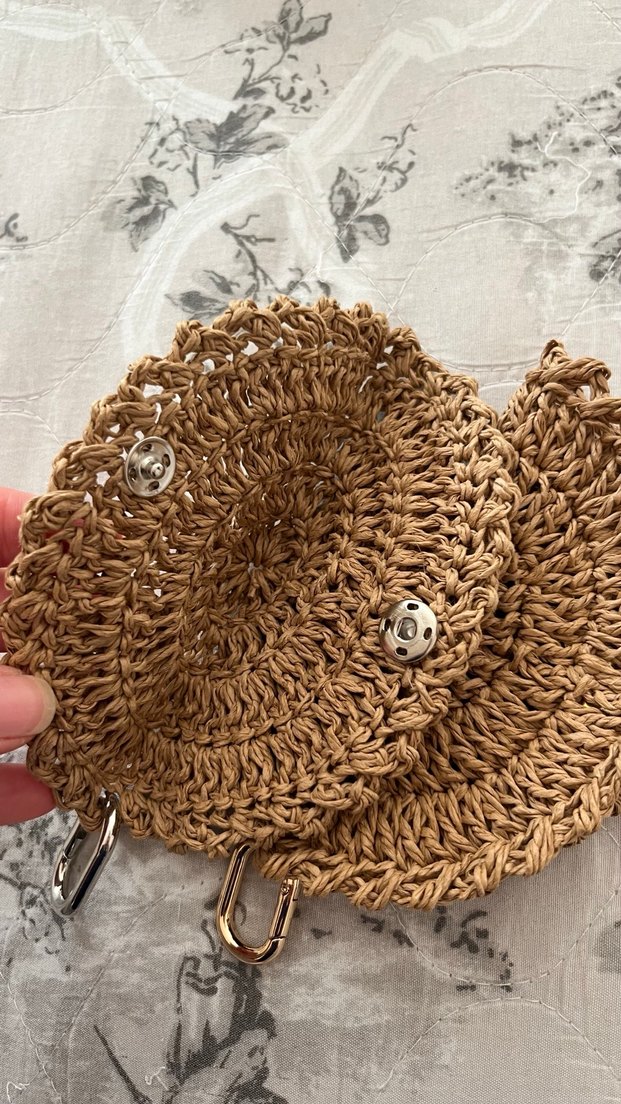 Çantaya Asılabilen Hasır El Örgüsü Gözlük Kılıfı - Görsel 3