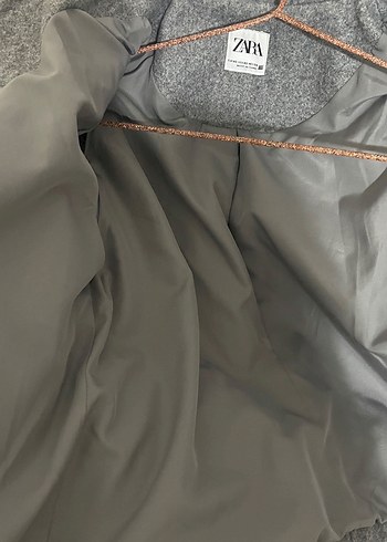 xs Beden gri Renk Zara Gri, Düğmeli Kadın ceket