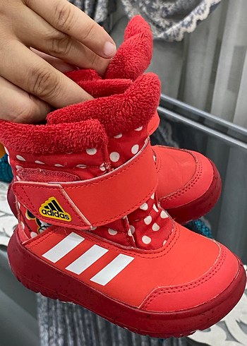 Kız Çocuk Kırmızı Adidas Botlar Velcro