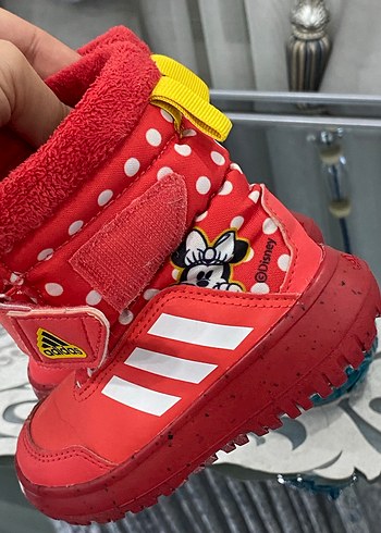 Adidas Kız Çocuk Kırmızı Adidas Botlar Velcro
