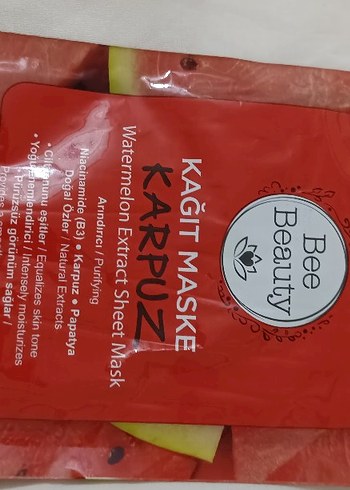 Bee Beauty Karpuz Kağıt Maske