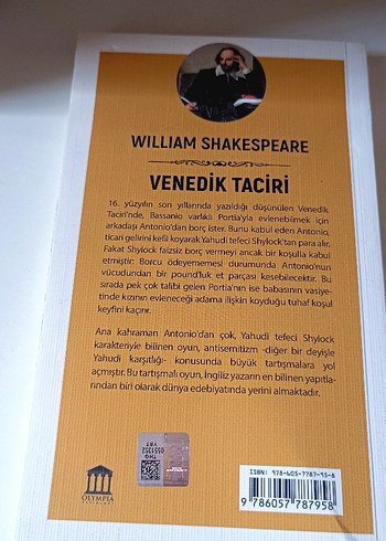 Beden William Shakespeare - Venedik Taciri