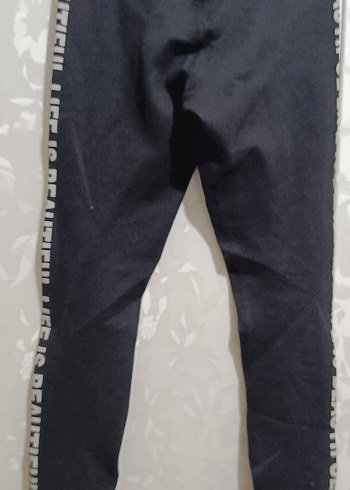 Siyah Baskılı Kız Çocuk Spor Tayt - Görsel 2