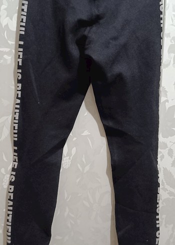 Siyah Baskılı Kız Çocuk Spor Tayt - Görsel 3