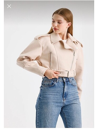 Crop ceket