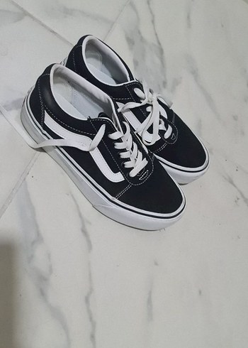 Vans Ua Old Skool Platform Siyah Beyaz Kadın Spor Ayakkabı