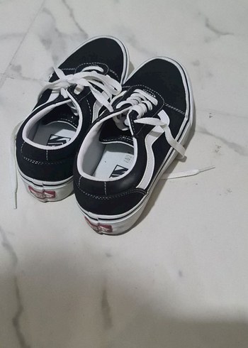 37 Beden Vans Ua Old Skool Platform Siyah Beyaz Kadın Spor Ayakkabı