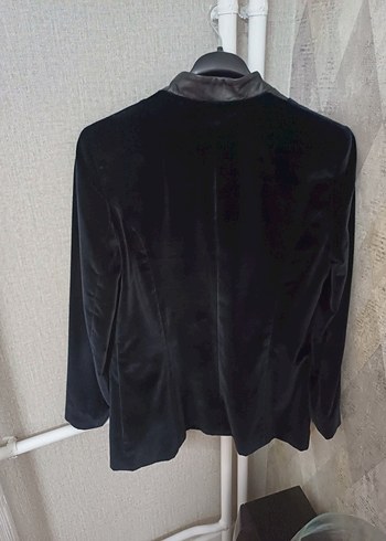 Network Network Kadın Siyah Süet Düğmeli Midi Blazer