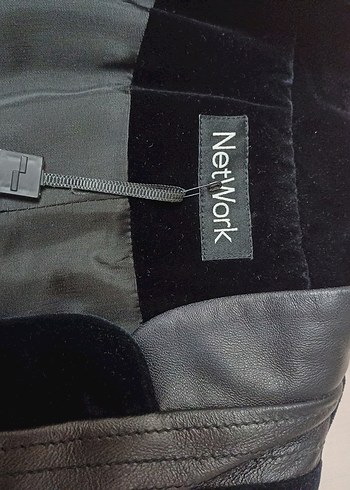 38 Beden Network Kadın Siyah Süet Düğmeli Midi Blazer