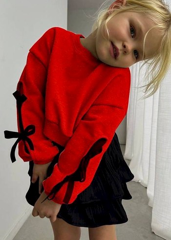 Kız Çocuk sweatshirt etek takım