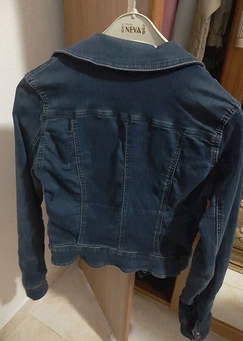 xs Beden LTBKadın Koyu Mavi Denim Ceket