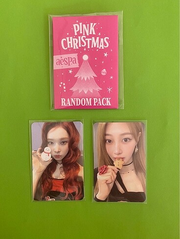 Aespa giselle winter pink christmas random pack photocard pc pob