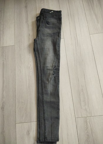 Gri Normal Boy Kadın Denim Pantolon