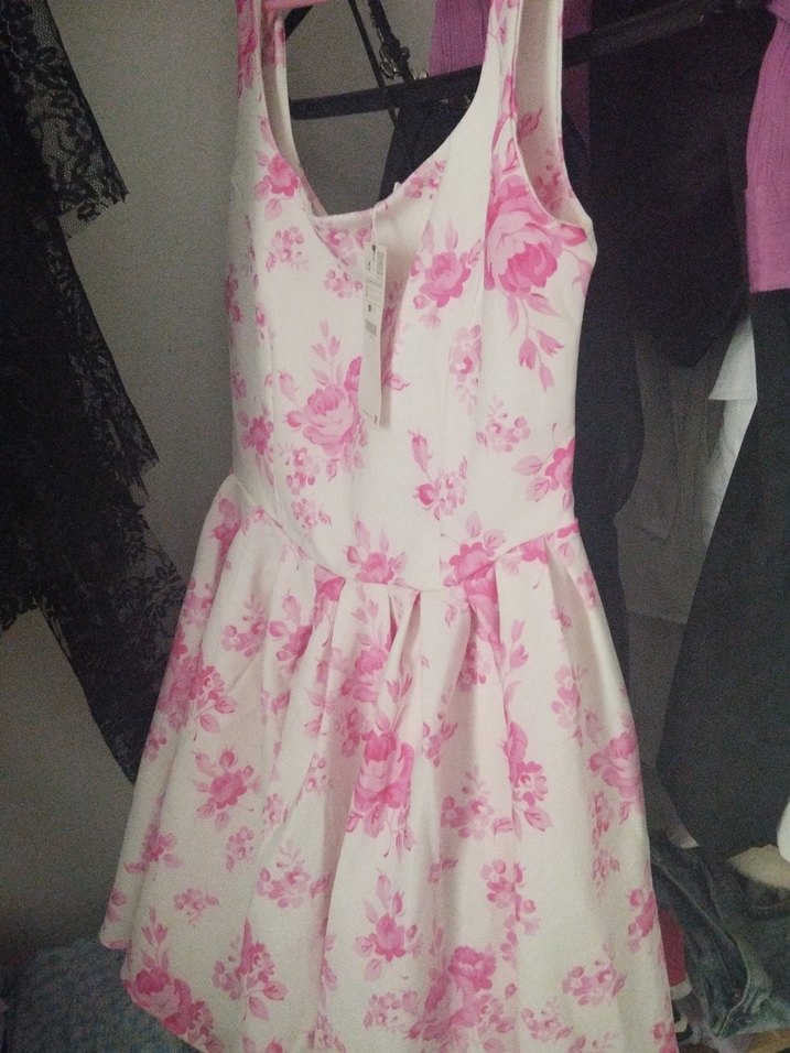 Pembe Straplez Dantelli Kısa Elbise - Görsel 2