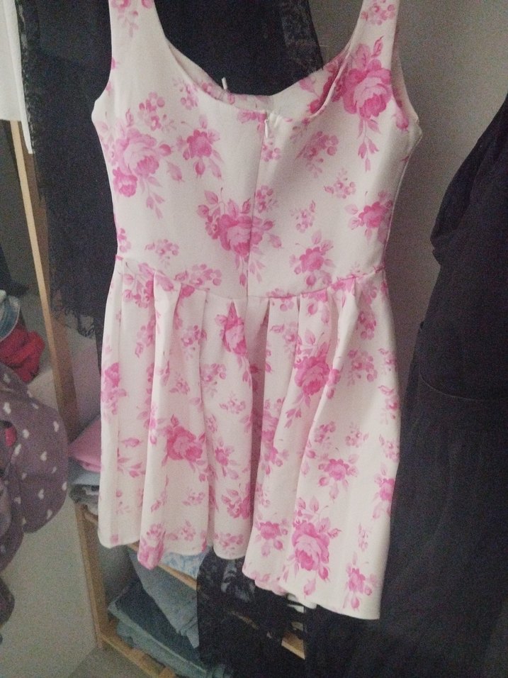 Pembe Straplez Dantelli Kısa Elbise - Görsel 3