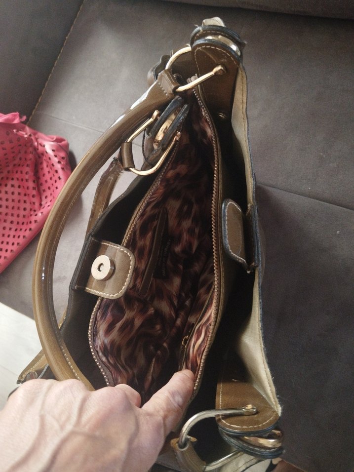 Kahverengi Deri Kadın Çanta - Görsel 3