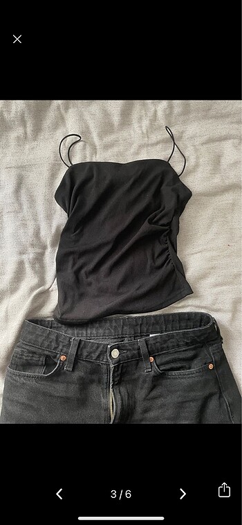 siyah askili y2k gothic crop top