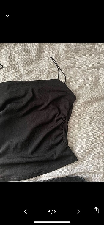 Diğer siyah askili y2k gothic crop top