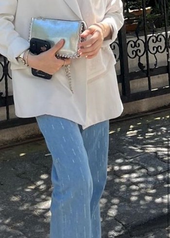 Zara Mavi Kadın Denim Pantolon