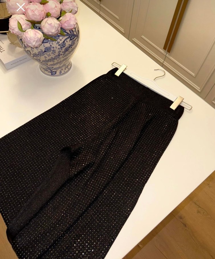 Siyah taşlı Kadın Pantolon - Görsel 3