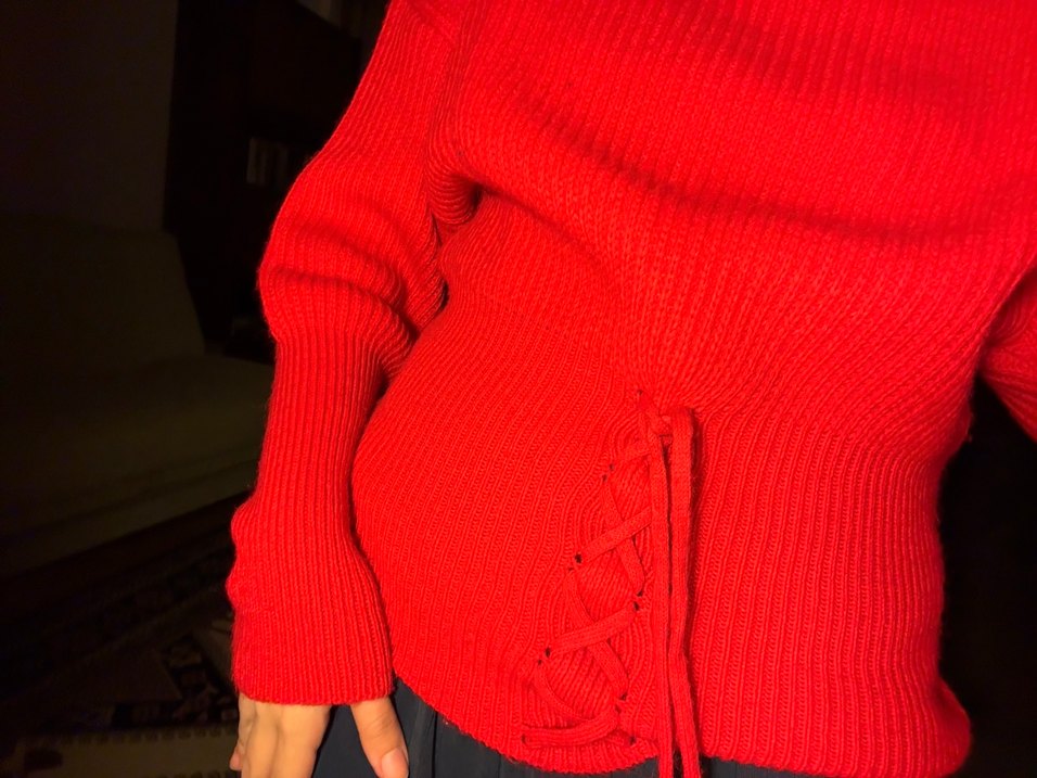 Kırmızı Koton Kazak - Görsel 3