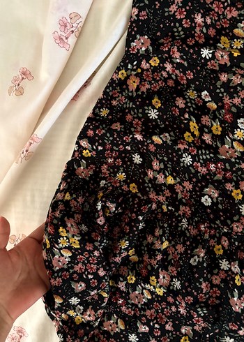 Çiçek Desenli Fırfırlı Bohem Midi Elbise - Görsel 5