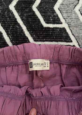 Mor Rahat Kesim Keten Kadın Pantolon - Görsel 2