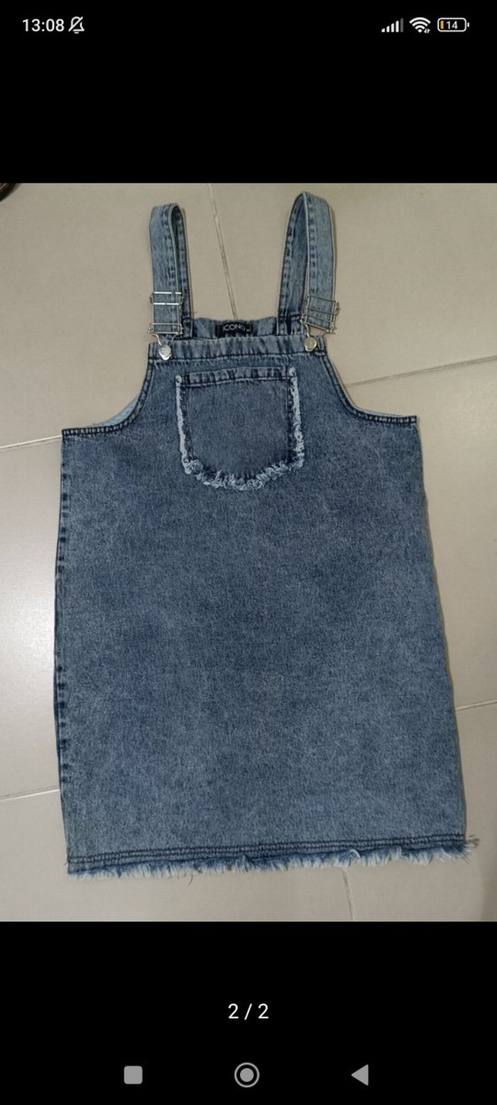 Kadın Kot Şort Tulum - Görsel 2