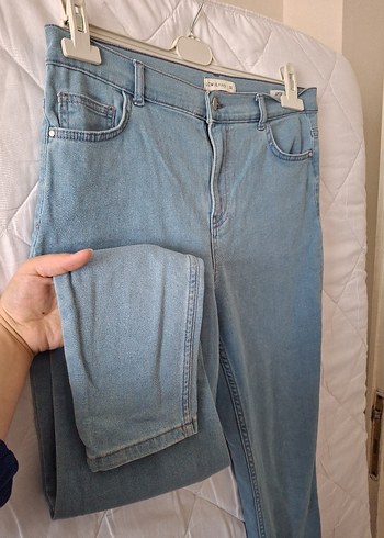 32 Beden Kadın Mavi Normal Boy Denim Pantolon