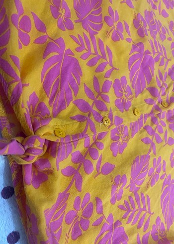 Turuncu desenli penye çocuk gömlek, indirimli 90 - Görsel 4