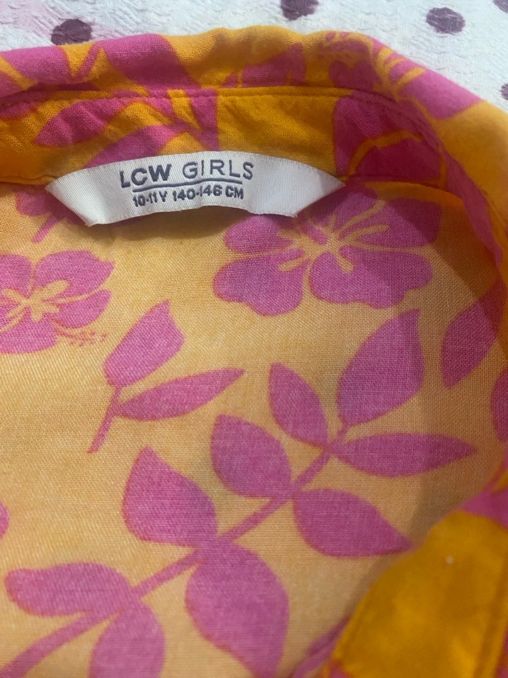 Turuncu desenli penye çocuk gömlek, indirimli 90 - Görsel 5