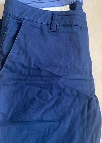 34 Beden Mavi keten erkek pantolon