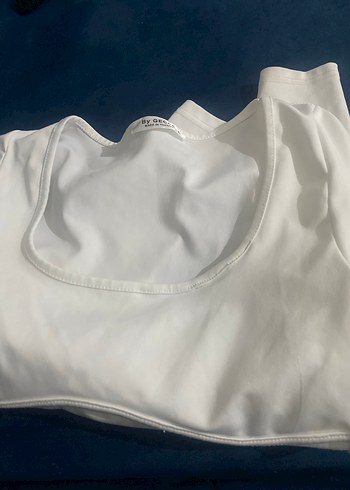 Beyaz uzun kollu Crop - Görsel 6