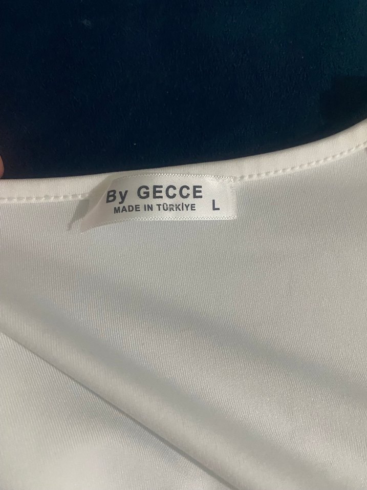 Beyaz uzun kollu Crop - Görsel 4