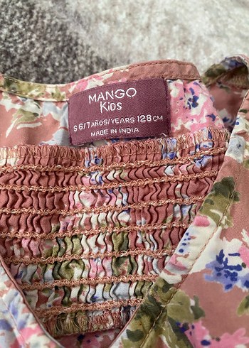 Çiçek İşlemeli Çok Renkli kız çocuk elbse - Görsel 4