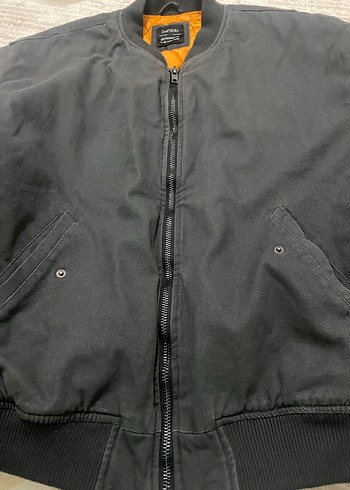 Gri Fermuarlı Kadın , erkek  Street Wear Ceket - Görsel 5