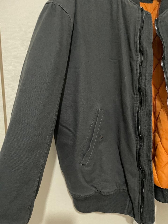 Gri Fermuarlı Kadın , erkek  Street Wear Ceket - Görsel 2