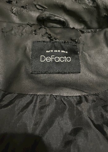 Düğmeli Siyah Deri Kadın Ceket - Görsel 3