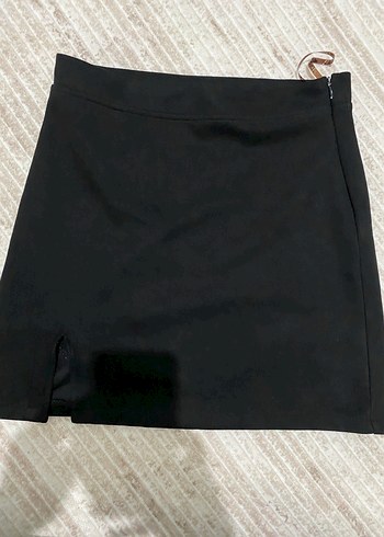 Siyah Kadın Mini Etek Fermuarlı - Görsel 7