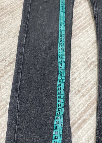 Gri Düğmeli  yırtık kot erkek Pantolon - Görsel 5