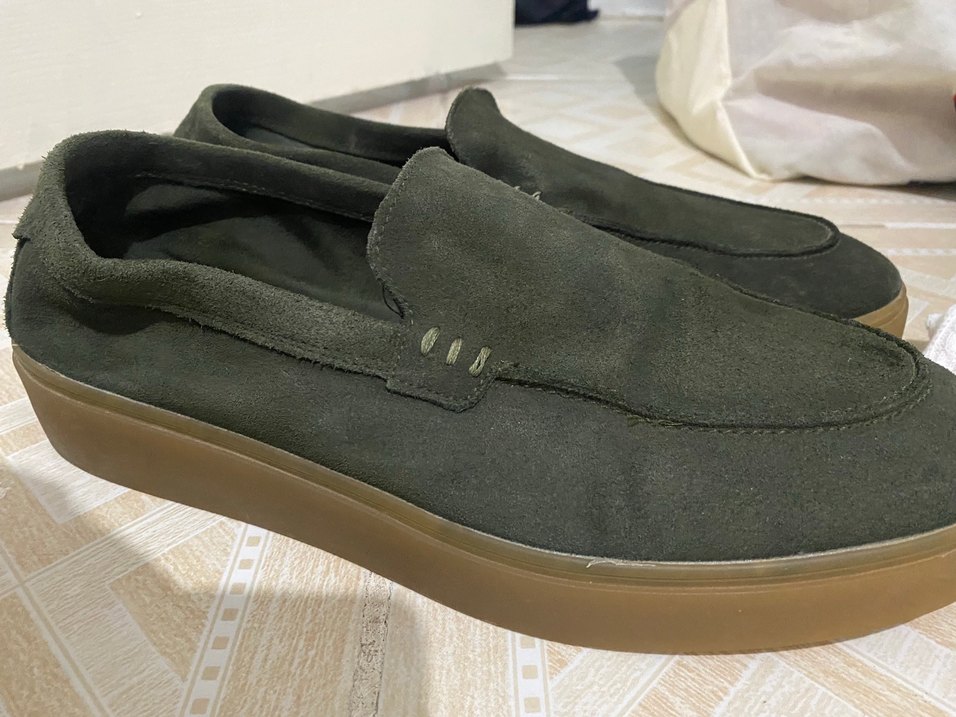 Koyu Haki Süet Loafer 44 numara — görsel 2/14