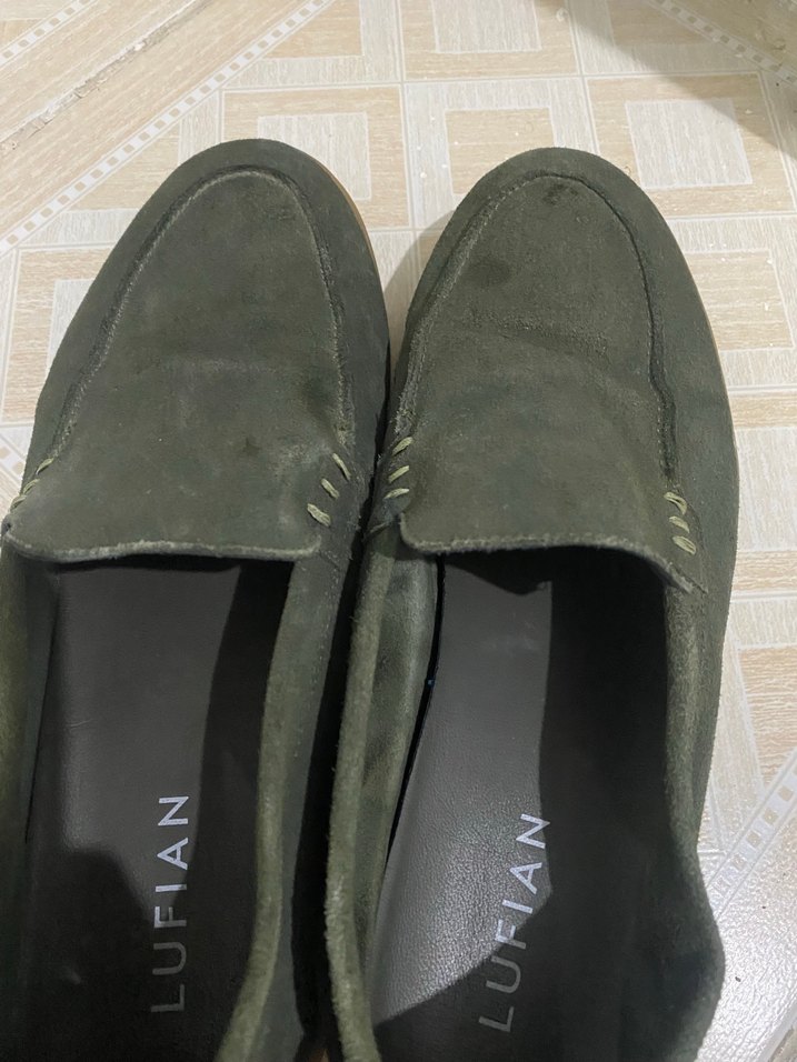 Koyu Haki Süet Loafer 44 numara — görsel 10/14