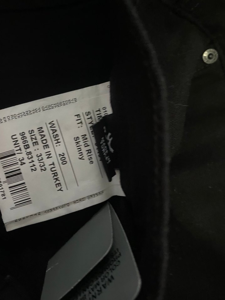 Siyah Düz Kesim Denim erkek pantolon — görsel 7/12