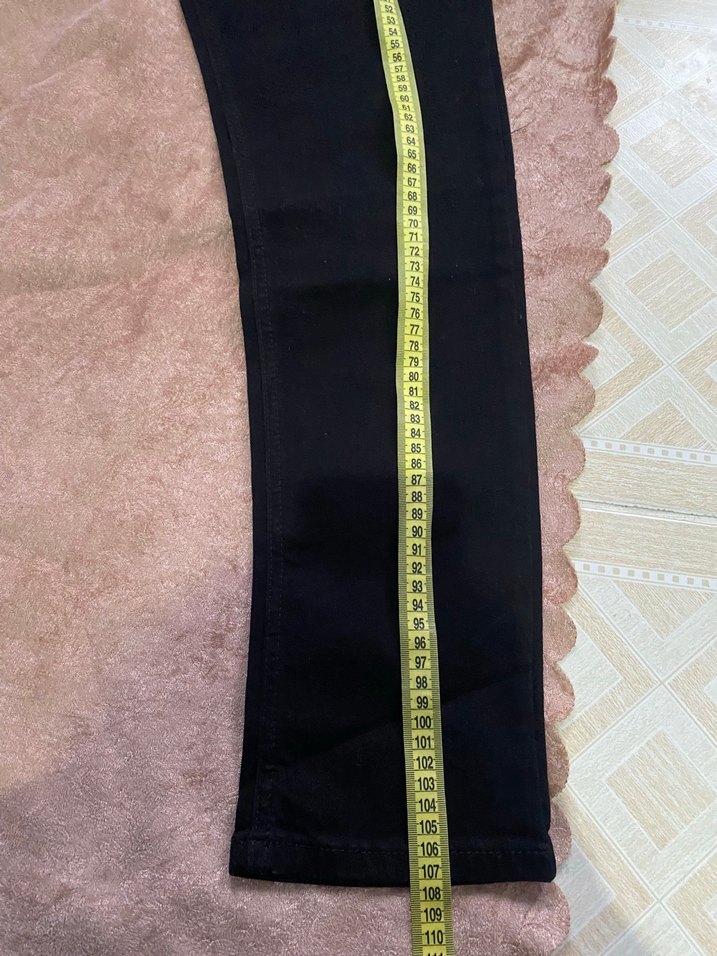 Siyah Düz Kesim Denim erkek pantolon — görsel 4/12
