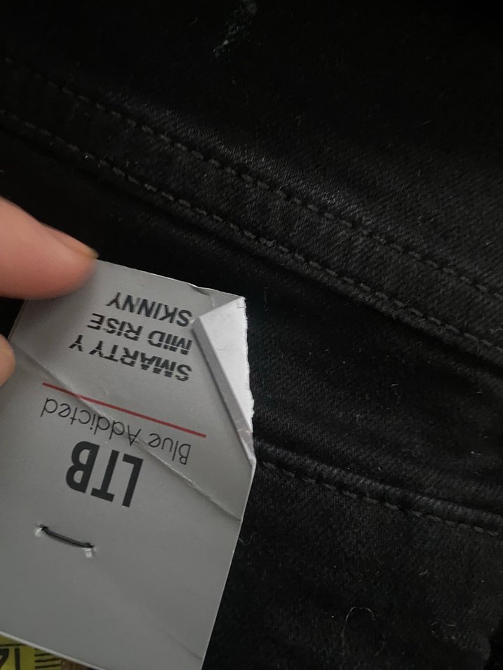 Siyah Düz Kesim Denim erkek pantolon — görsel 10/12