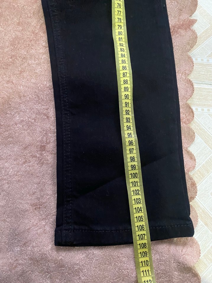 Siyah Düz Kesim Denim erkek pantolon — görsel 3/12