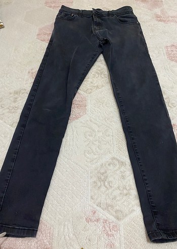 Diğer Yumusak Koyu Gri Denim Jean